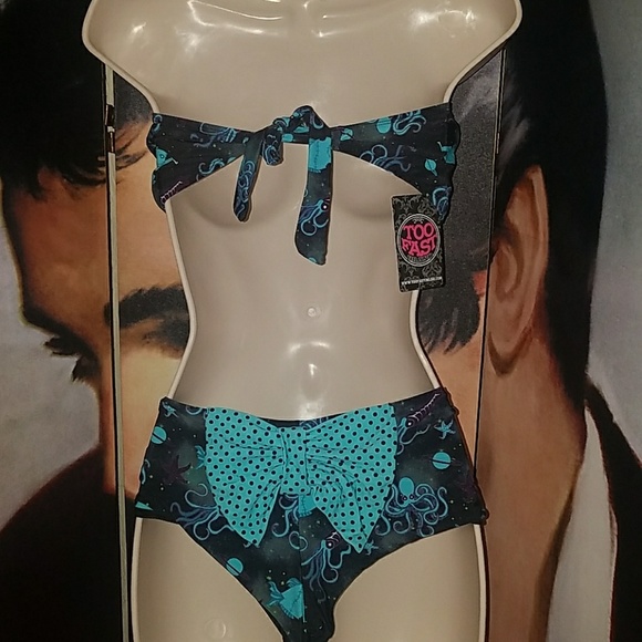 Too Fast Ariel Tentacle Bikini Bow Octopus Kraken - Picture 4 of 8